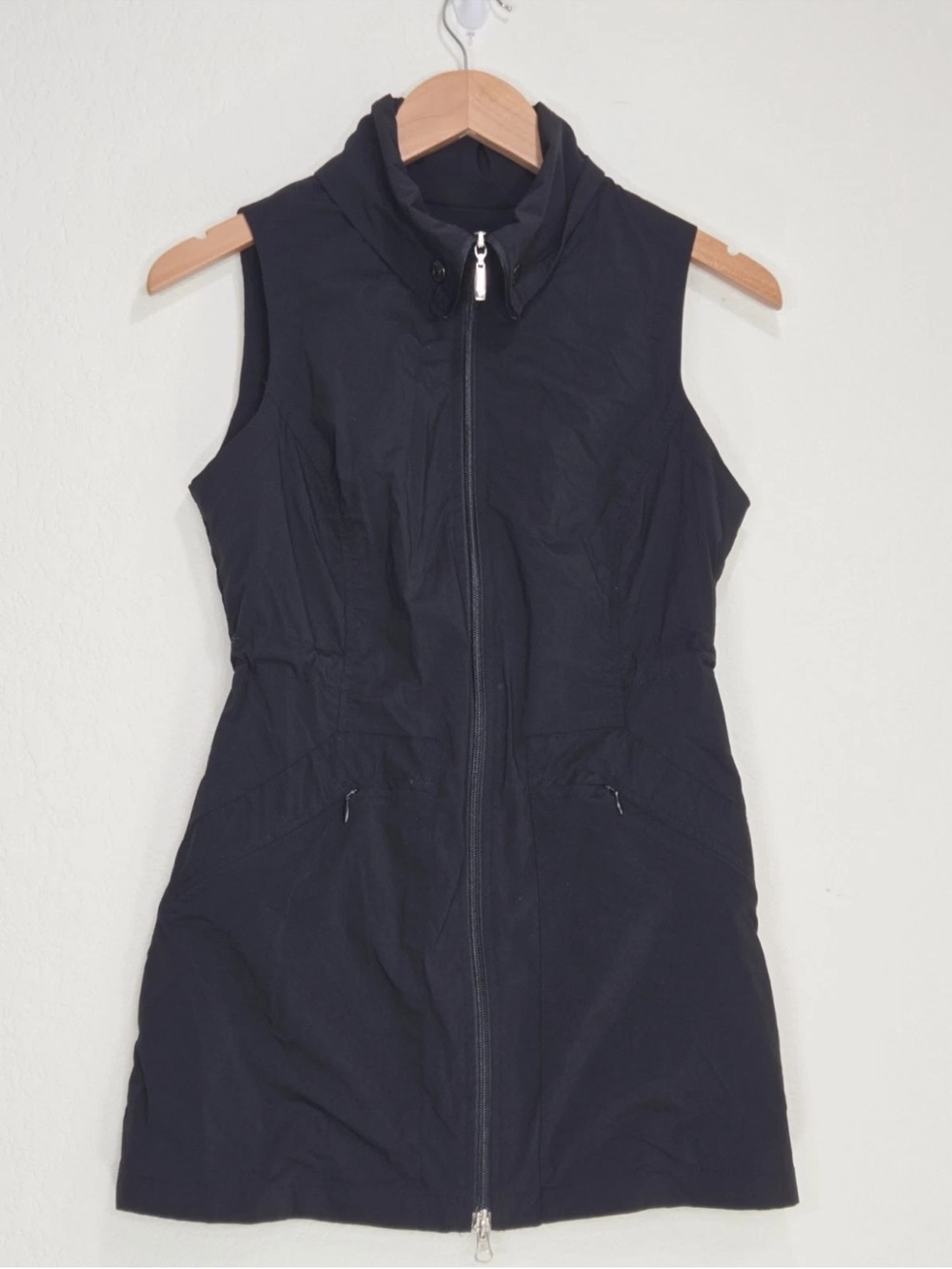 Anatomie Vest Black Lightweight Full Zip Travel Jacket XS Womens STUCK ZIPPER